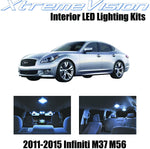 XtremeVision Interior LED for Infiniti M37 M56 2011-2015 (10 Pieces) Cool White Interior LED Kit + Installation Tool