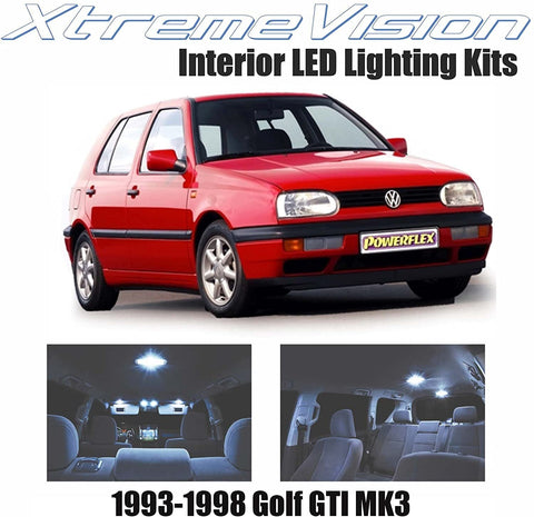 XtremeVision Interior LED for Volkswagen Golf GTI MK3 1993-1998 (9 Pieces)