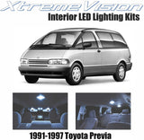 XtremeVision Interior LED for Toyota Previa 1991-1997 (3 Pieces) Cool White Interior LED Kit + Installation Tool